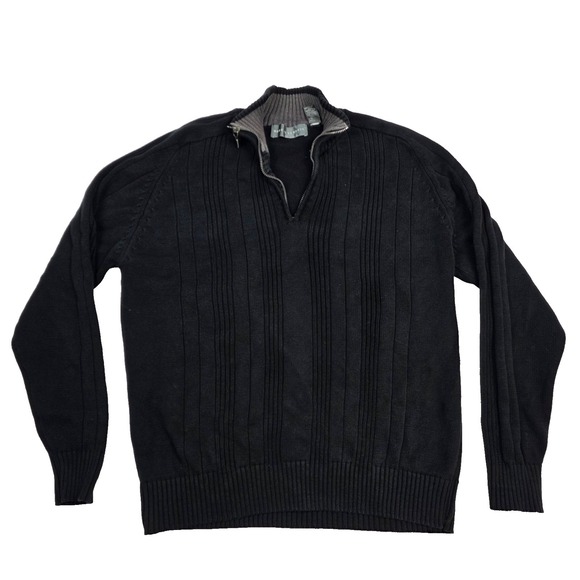 Oscar de la Renta Other - Oscar De La Renta Cotton Dark Quarter Zip Cozy Long Sleeve Sweater Men's L